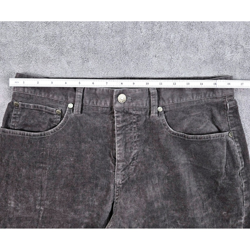 Brooks Brothers Slim Fit Corduroy Pants Mens 33x32 Gray Stretch Casual Cords - Picture 8 of 16